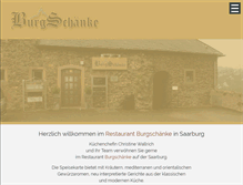 Tablet Screenshot of burgrestaurant-saarburg.de